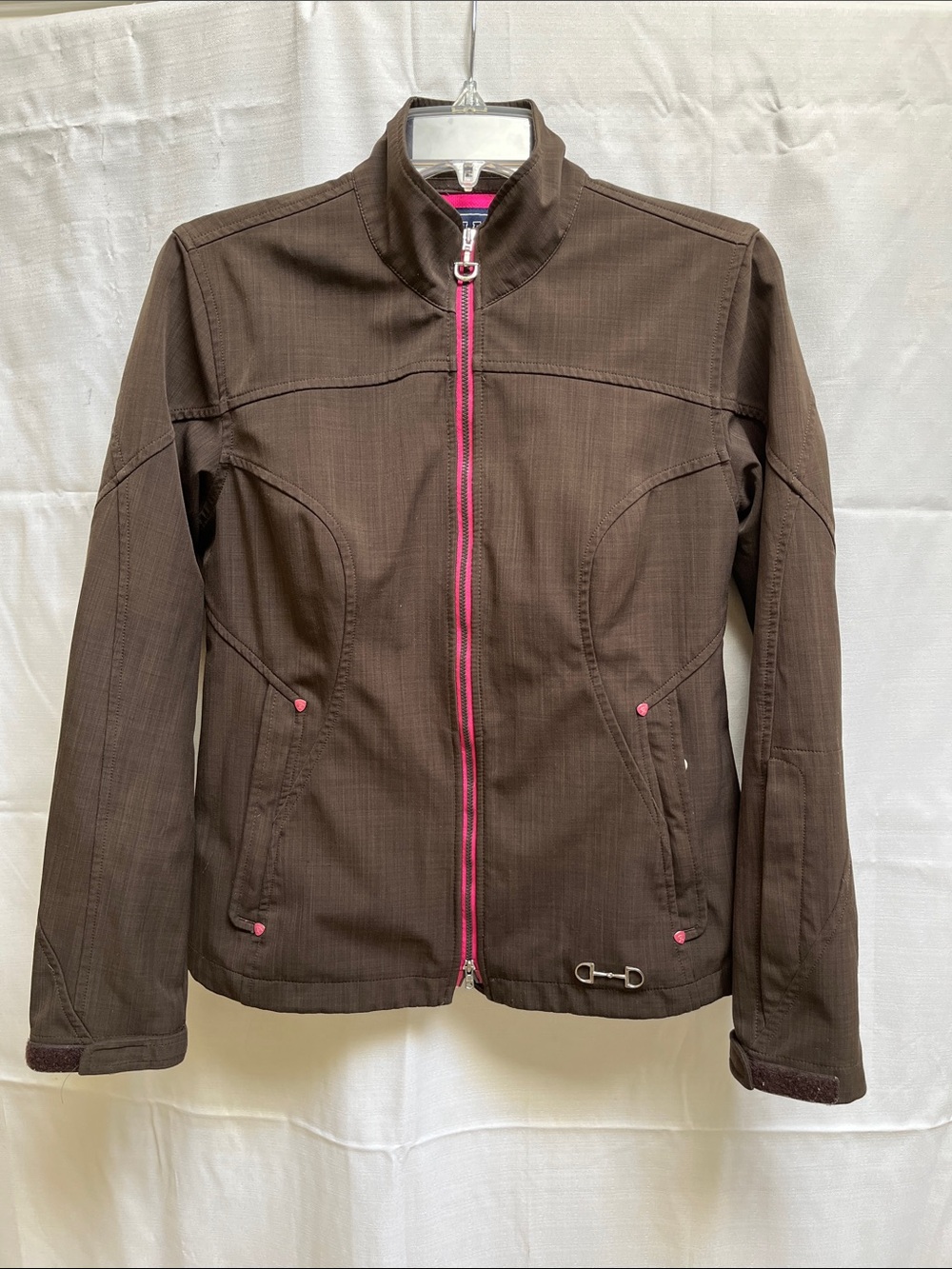 Ariat International Women’s Softshell Riding Jacket in Brown & Pink, Size M